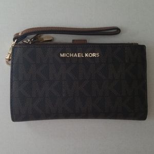 Michael Kors Double Zip Wristlet Wallet